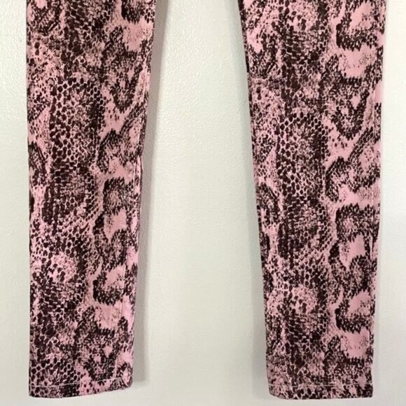 BDG Urban Outfitters Snakeskin Print High Waisted Skinny Jeans Pink Size 24 - Picture 6 of 15